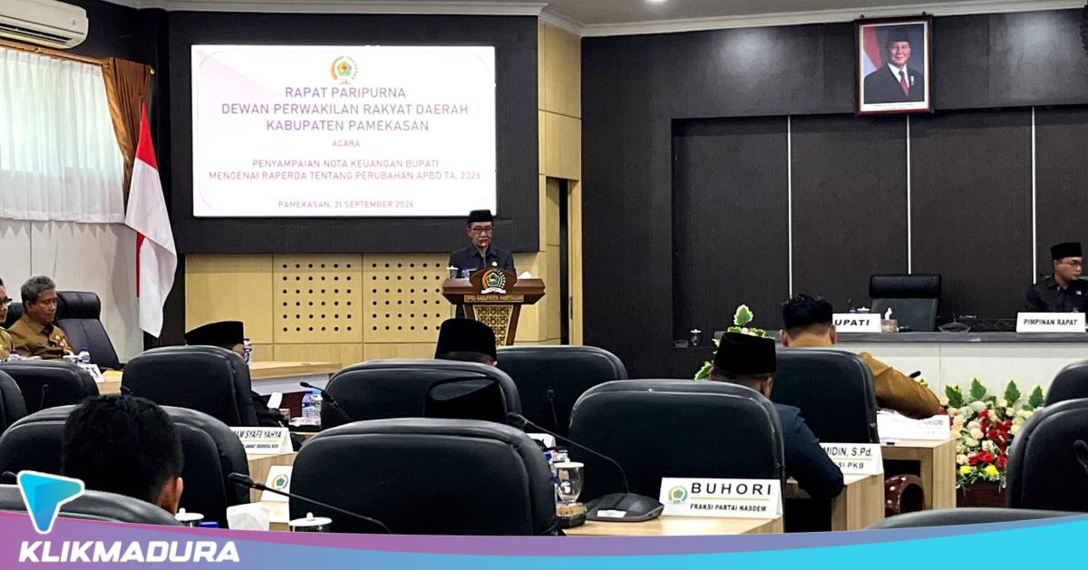 Pendapatan Naik Rp63,8 Miliar, Pemkab Pamekasan Ajukan Perubahan APBD 2026