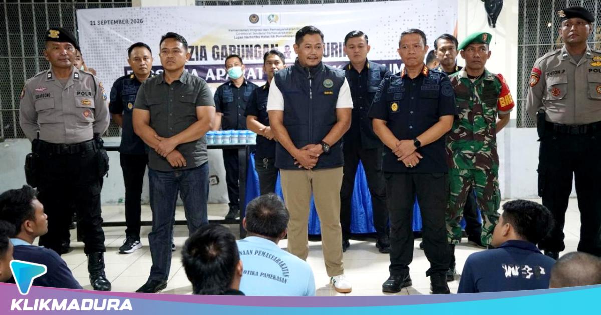 Razia Blok Hunian Lapas Narkotika Pamekasan, 13 Petugas dan 40 Warga Binaan Jalani Tes Urine