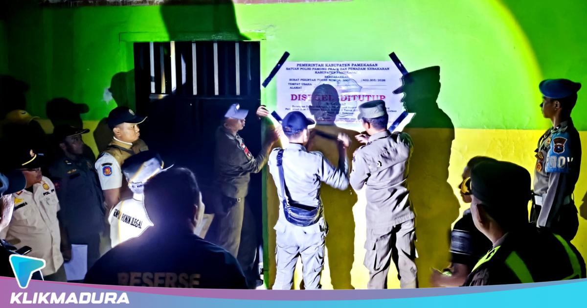 Tim Gabungan Segel Hotel Putri dan Sejumlah Tempat Hiburan di Pamekasan