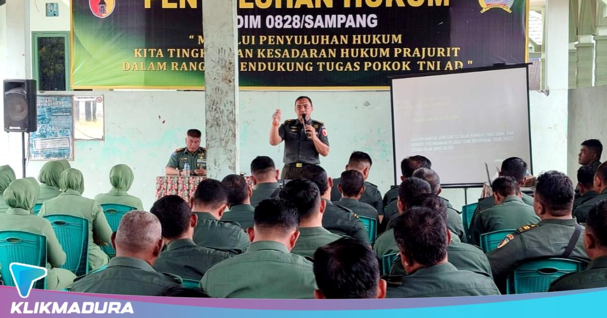 Cegah Pelanggaran Prajurit, Kodim 0828/Sampang Perkuat Kesadaran Hukum Personel